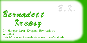 bernadett krepsz business card